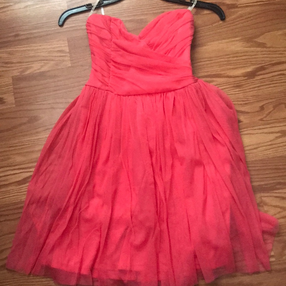 Coral strapless dress brand new never worn